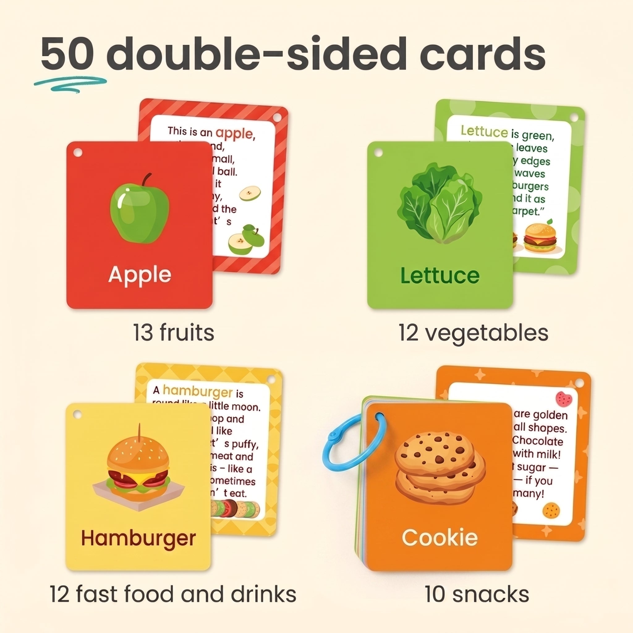 Toddla™ 50pcs Flash Cards